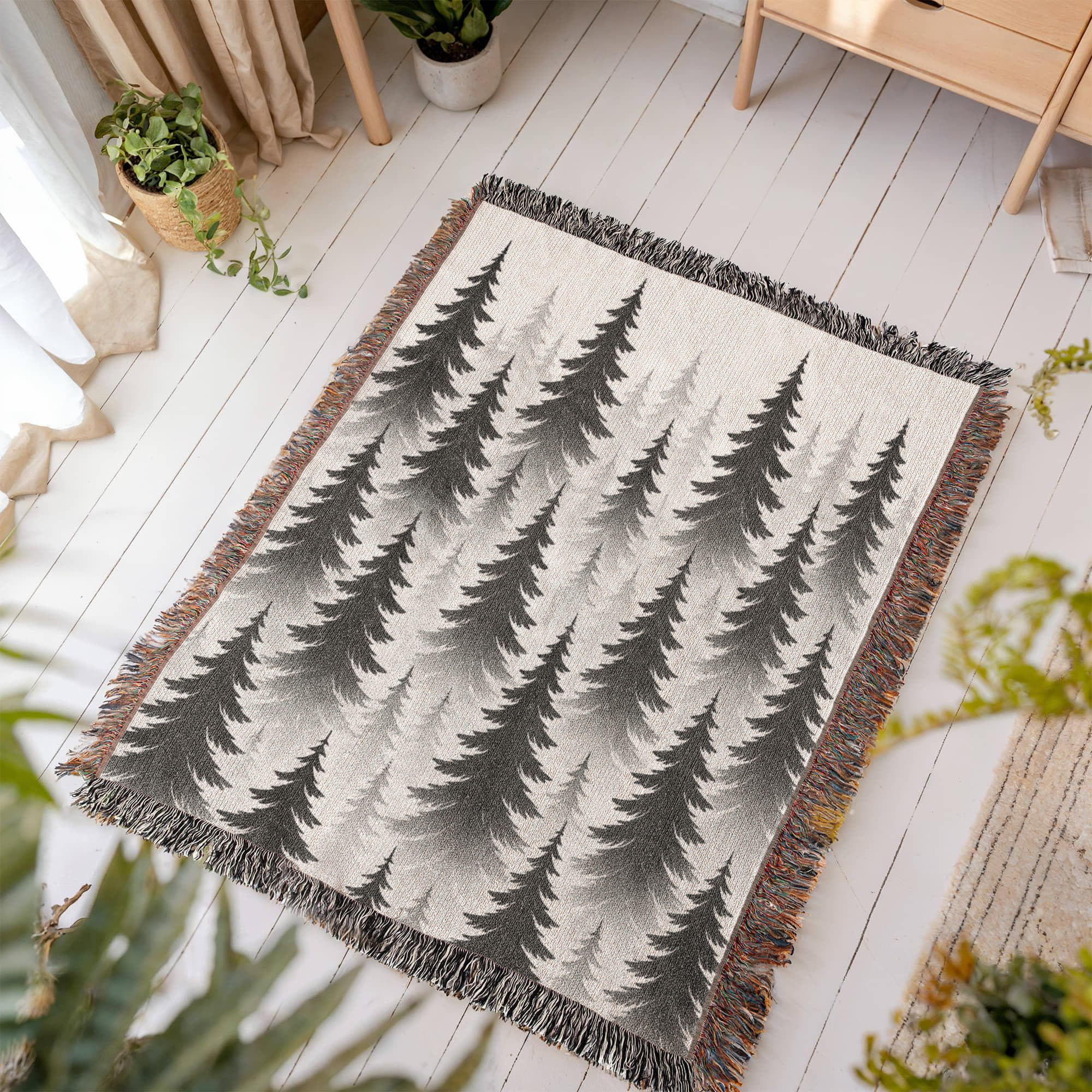 Evergreen Forest Woven Blanket