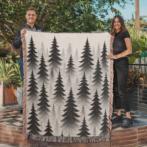 Evergreen Forest Woven Blanket