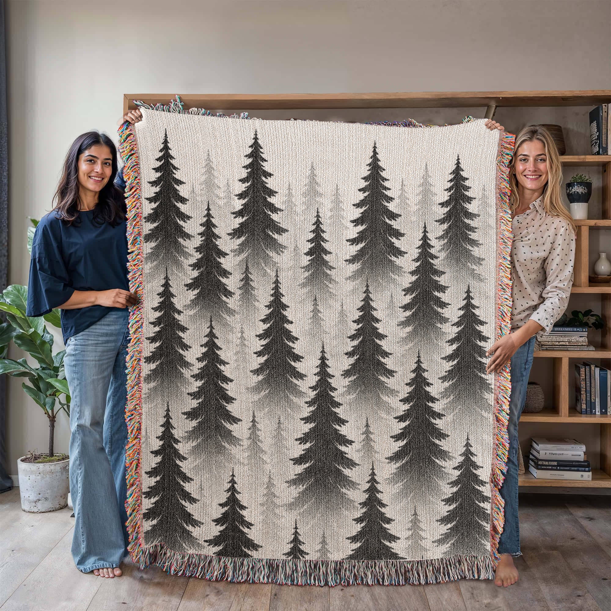 Evergreen Forest Woven Blanket