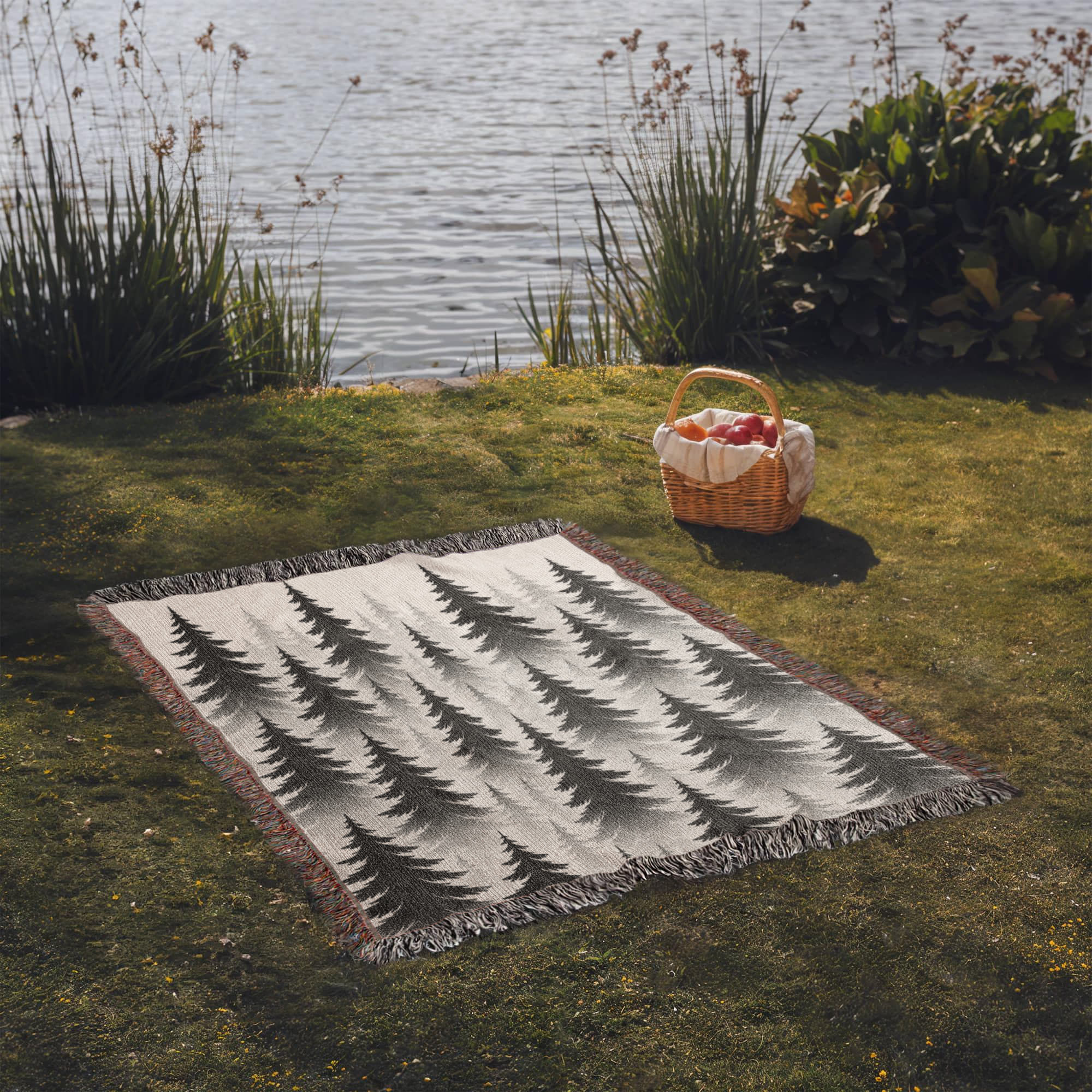 Evergreen Forest Woven Blanket