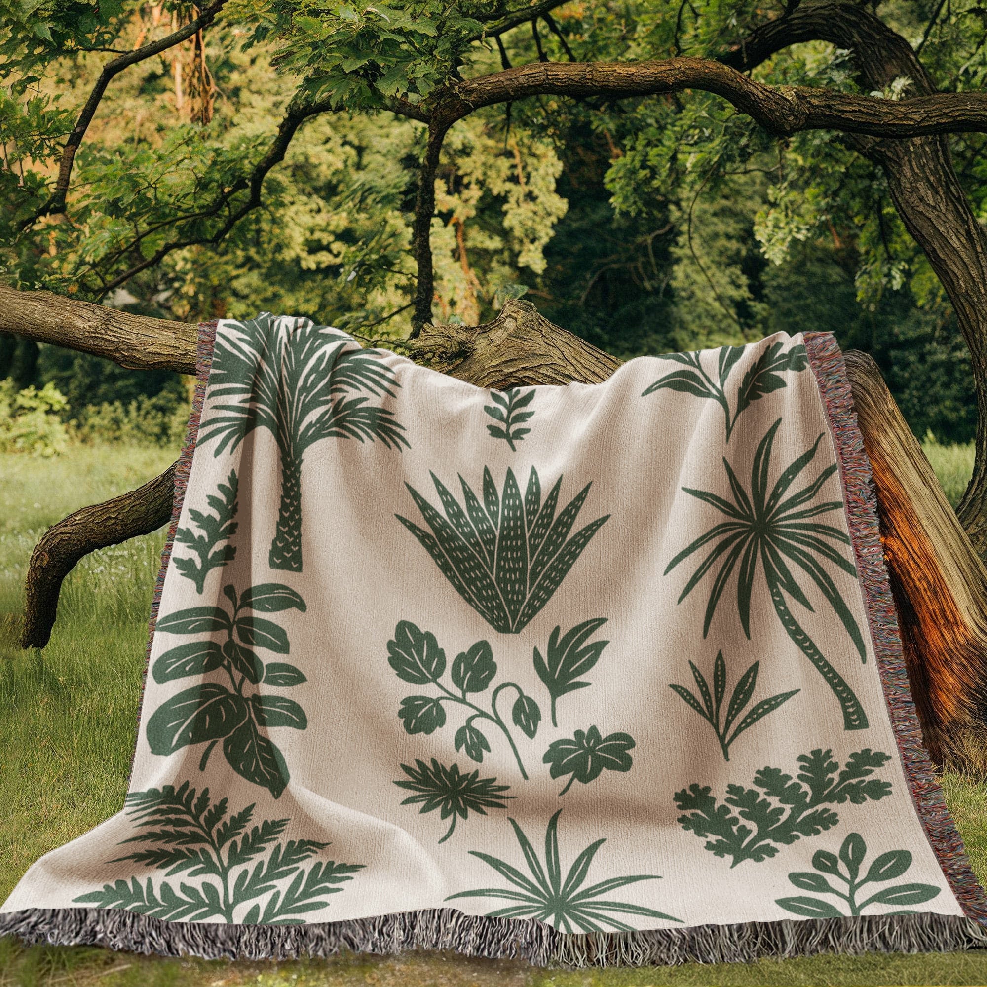 Botanical Garden Woven Blanket – Plush and Pine